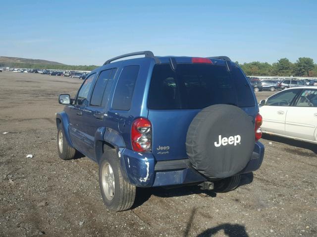 1J4GL58K43W577425 - 2003 JEEP LIBERTY LI BLUE photo 3