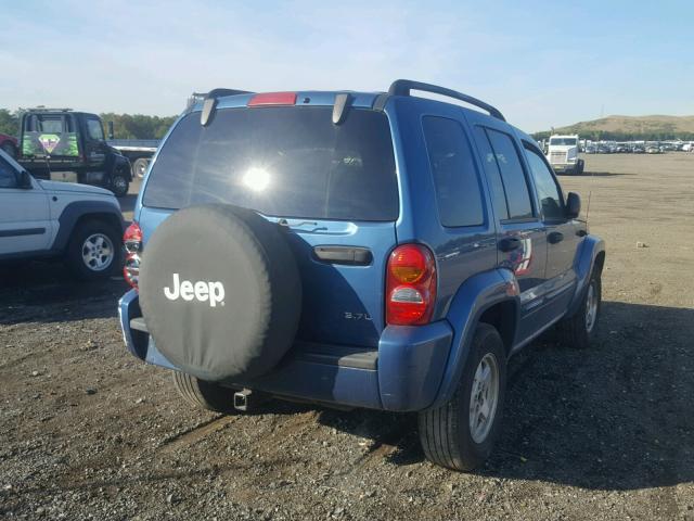 1J4GL58K43W577425 - 2003 JEEP LIBERTY LI BLUE photo 4