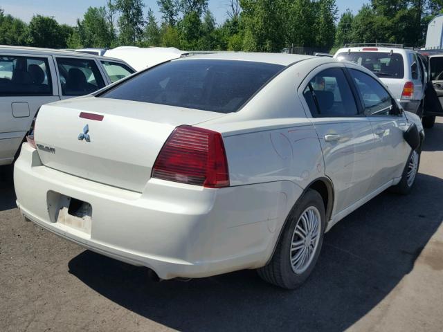 4A3AB36F27E057211 - 2007 MITSUBISHI GALANT ES WHITE photo 4