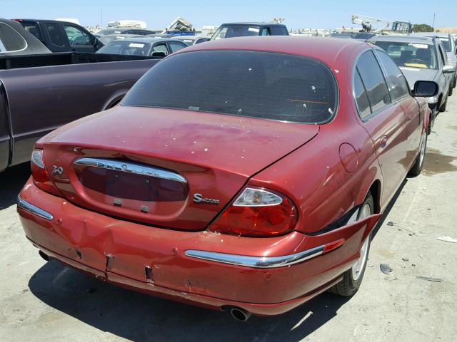 SAJDA01N31FM09408 - 2001 JAGUAR S-TYPE RED photo 4