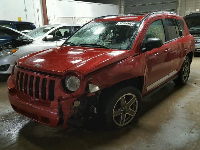 1J4FF47B59D248882 - 2009 JEEP COMPASS RED photo 2