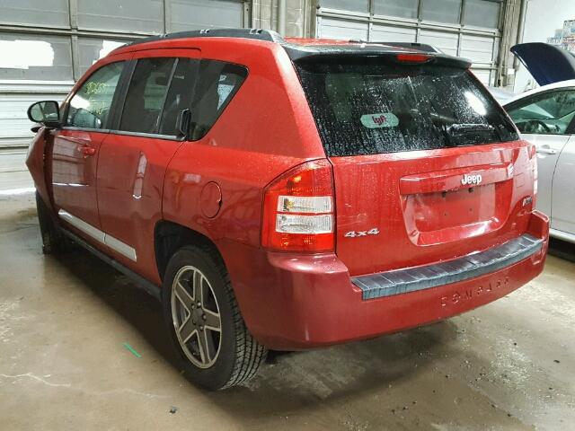 1J4FF47B59D248882 - 2009 JEEP COMPASS RED photo 3