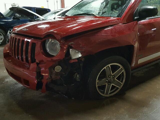 1J4FF47B59D248882 - 2009 JEEP COMPASS RED photo 9