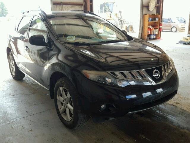 JN8AZ18U69W025426 - 2009 NISSAN MURANO S BLACK photo 1