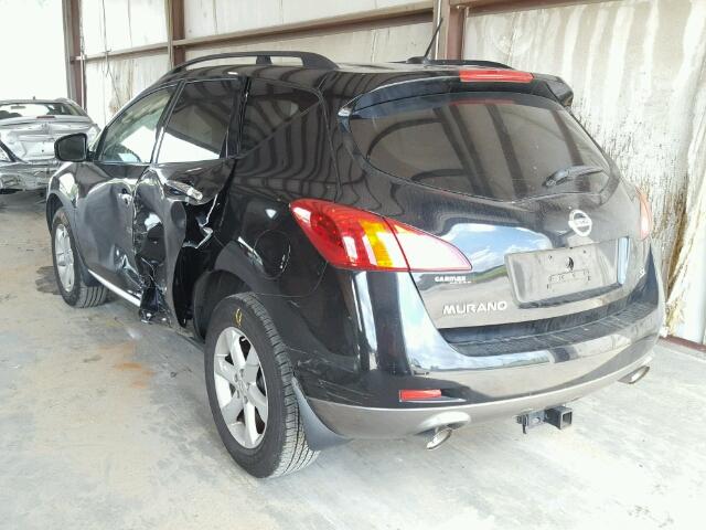 JN8AZ18U69W025426 - 2009 NISSAN MURANO S BLACK photo 3