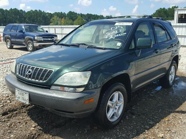 JTJHF10UX10221873 - 2001 LEXUS RX 300 GREEN photo 2