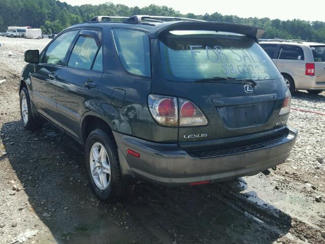 JTJHF10UX10221873 - 2001 LEXUS RX 300 GREEN photo 3