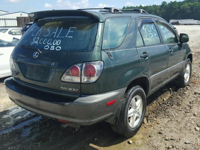 JTJHF10UX10221873 - 2001 LEXUS RX 300 GREEN photo 4