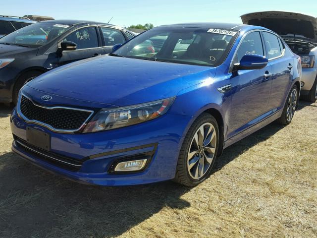 5XXGR4A60FG437129 - 2015 KIA OPTIMA SX BLUE photo 2