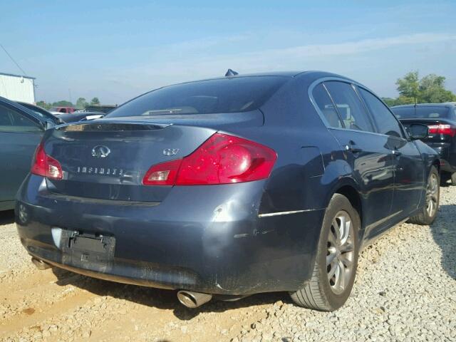 JNKCV61E89M302071 - 2009 INFINITI G37 BASE BLUE photo 4