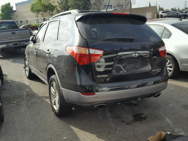 KM8NU4CC1AU127613 - 2010 HYUNDAI VERACRUZ G BLACK photo 3