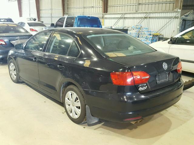3VW2K7AJ2BM073676 - 2011 VOLKSWAGEN JETTA BASE Սև լուսանկար 3