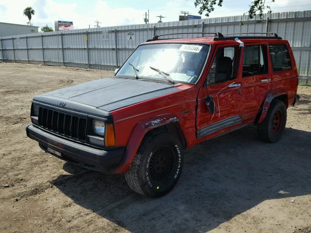 1J4FT78S7TL123873 - 1996 JEEP CHEROKEE C RED photo 2