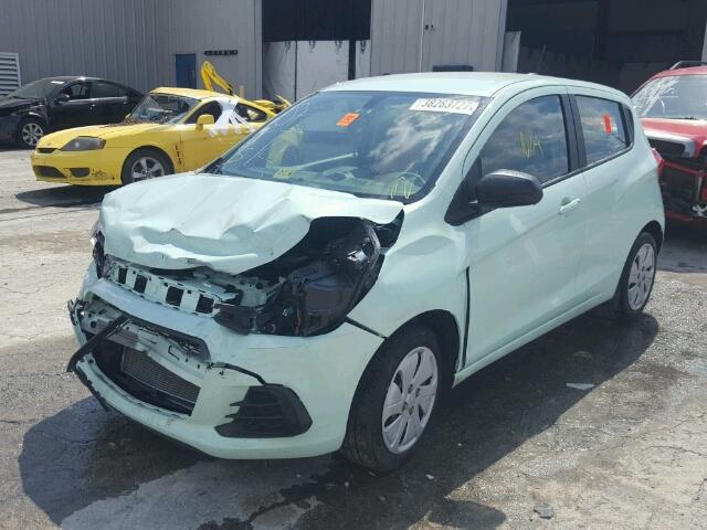 KL8CA6SA2HC755043 - 2017 CHEVROLET SPARK LS GREEN photo 2