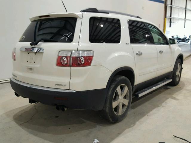 1GKLVMED3AJ144286 - 2010 GMC ACADIA SLT თეთრი ფოტო 4