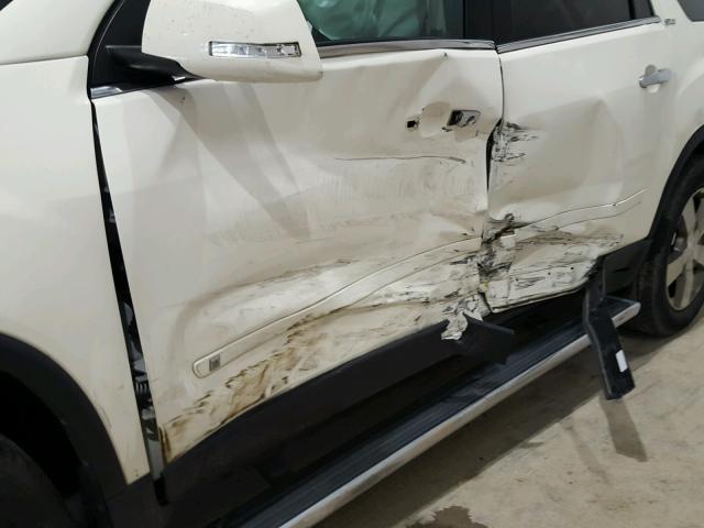 1GKLVMED3AJ144286 - 2010 GMC ACADIA SLT თეთრი ფოტო 9