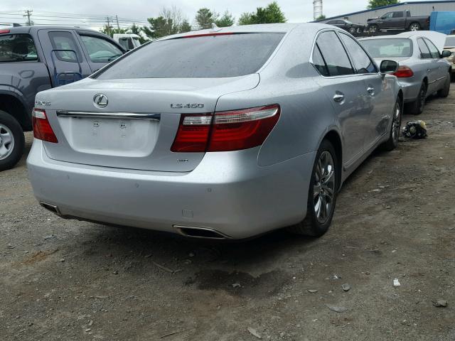 JTHCL46F895000690 - 2009 LEXUS LS 460 SILVER photo 4