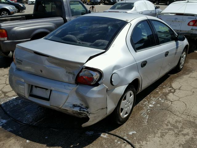 1B3ES26C35D234177 - 2005 DODGE NEON BASE SILVER photo 4