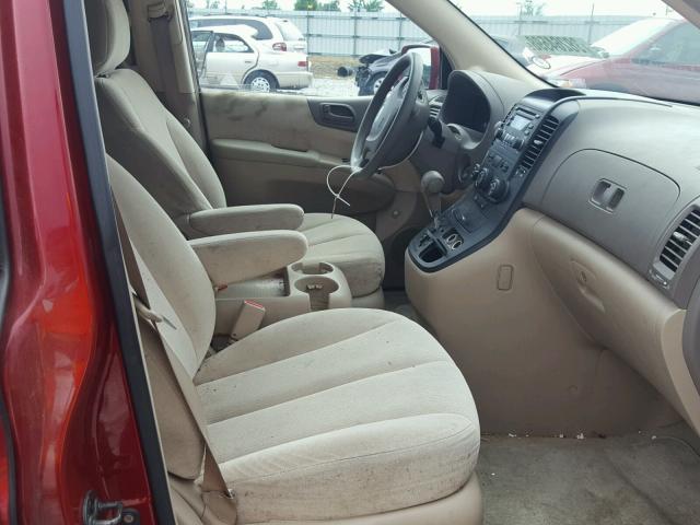 KNDMB233076170931 - 2007 KIA SEDONA EX BURGUNDY photo 5