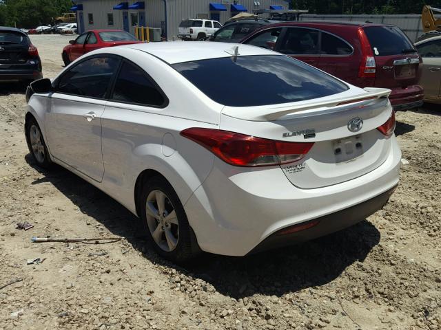 KMHDH6AE4DU022519 - 2013 HYUNDAI ELANTRA CO WHITE photo 3