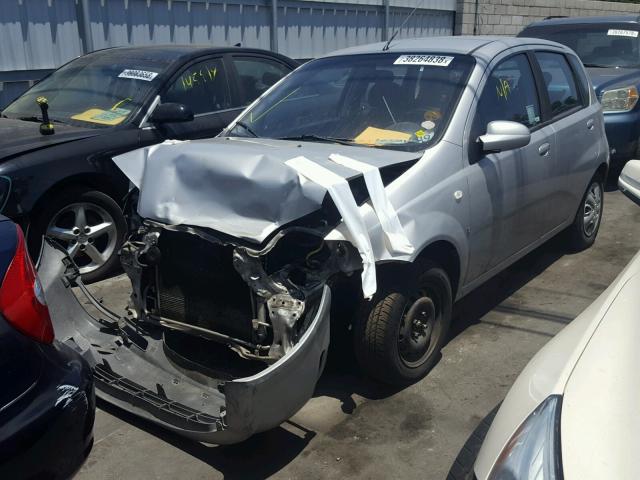 KL1TD66618B109350 - 2008 CHEVROLET AVEO BASE Gris photo 2