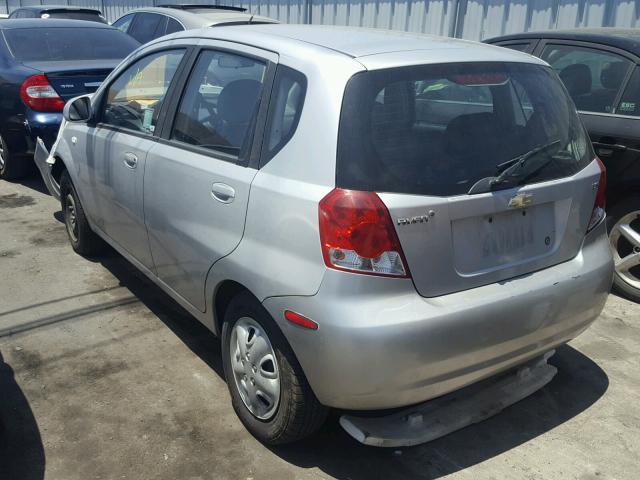 KL1TD66618B109350 - 2008 CHEVROLET AVEO BASE Gris photo 3