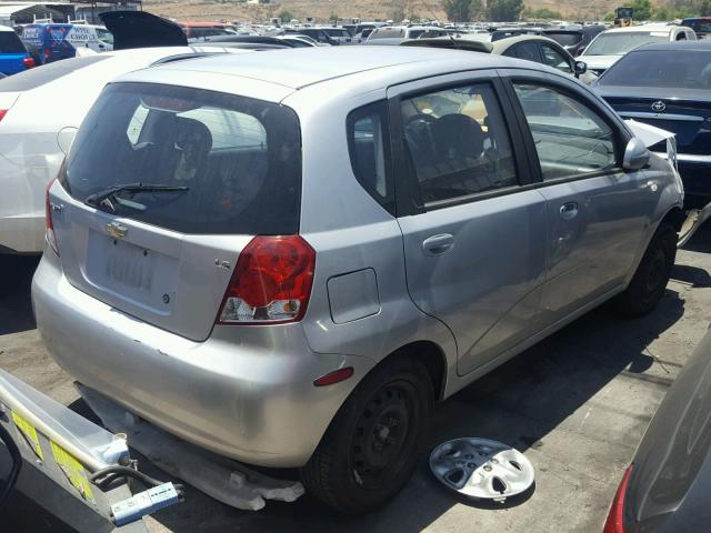 KL1TD66618B109350 - 2008 CHEVROLET AVEO BASE Gris photo 4
