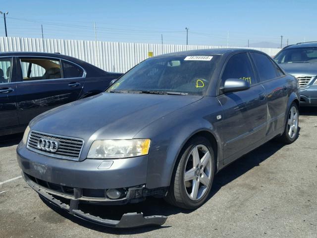 WAUJC68E85A055311 - 2005 AUDI A4 1.8T GRAY photo 2