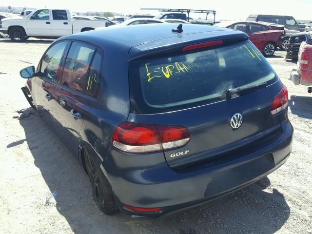 WVWDB7AJ4EW004066 - 2014 VOLKSWAGEN GOLF BLUE photo 3