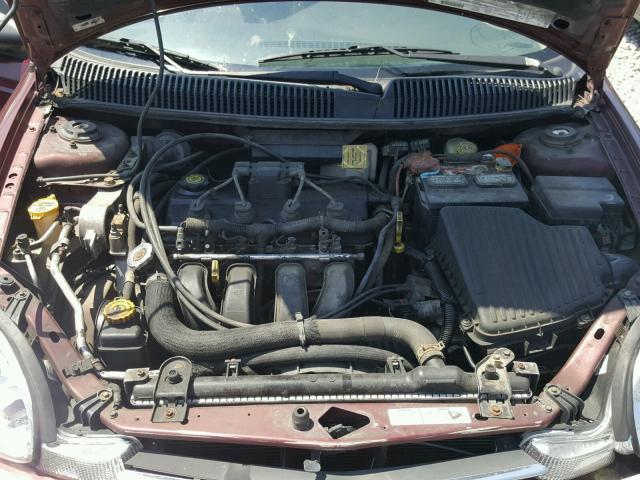 1B3ES46C11D263019 - 2001 DODGE NEON SE MAROON photo 7