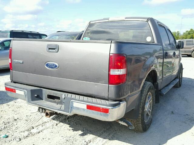 1FTPW12555KE20599 - 2005 FORD F150 SUPER GRAY photo 4