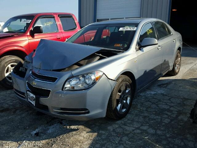 1G1ZH57B584267832 - 2008 CHEVROLET MALIBU 1LT BLUE photo 2