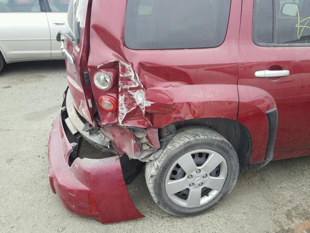 3GNDA13D07S548710 - 2007 CHEVROLET HHR LS RED photo 10