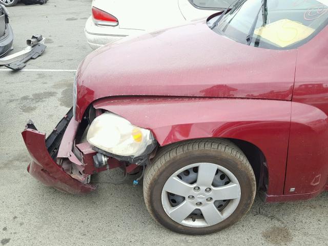 3GNDA13D07S548710 - 2007 CHEVROLET HHR LS RED photo 9