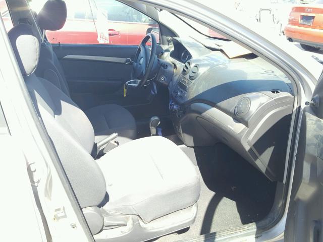 KL1TD56687B090112 - 2007 CHEVROLET AVEO BASE Күміс фото 5