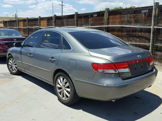 KMHFC46F47A154182 - 2007 HYUNDAI AZERA SE GREEN photo 3