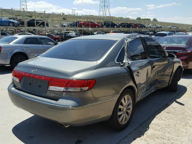 KMHFC46F47A154182 - 2007 HYUNDAI AZERA SE GREEN photo 4