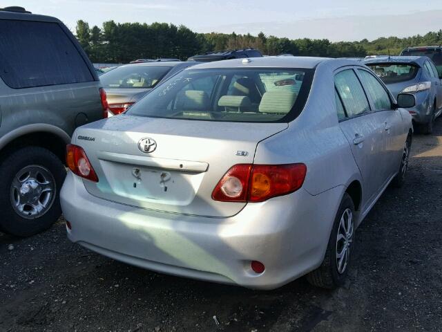 2T1BU40E49C024398 - 2009 TOYOTA COROLLA BA SILVER photo 4