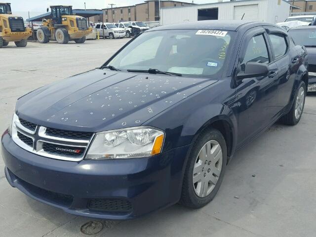 1C3CDZAB8EN188383 - 2014 DODGE AVENGER SE BLUE photo 2