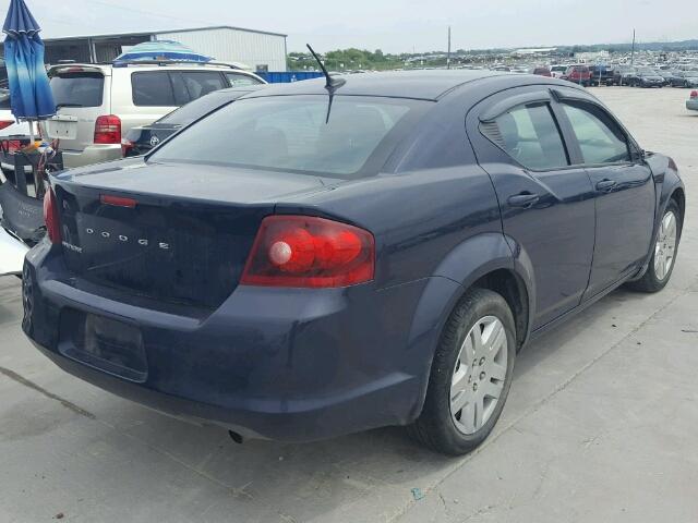 1C3CDZAB8EN188383 - 2014 DODGE AVENGER SE BLUE photo 4