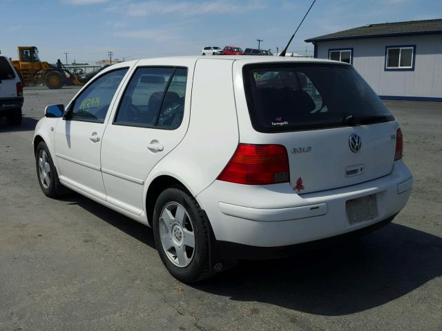 9BWGP21J114001302 - 2001 VOLKSWAGEN GOLF GLS T WHITE photo 3