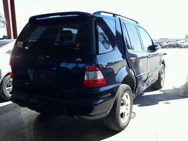 4JGAB57E73A414268 - 2003 MERCEDES-BENZ ML 350 BLUE photo 4