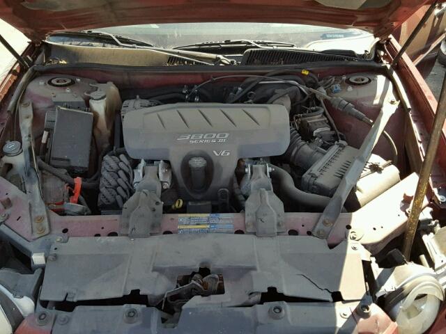 2G4WD532X51325402 - 2005 BUICK LACROSSE C MAROON photo 7