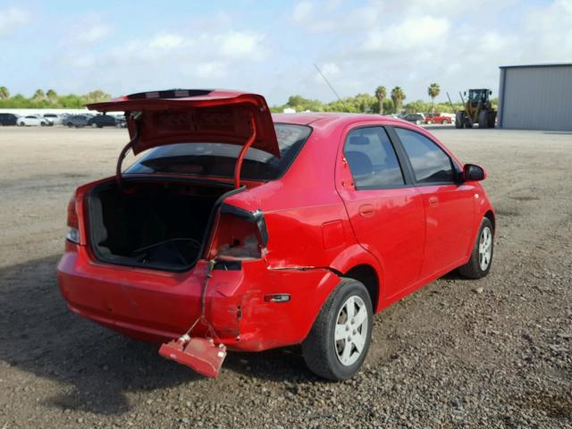 KL1TD56686B636695 - 2006 CHEVROLET AVEO BASE Qırmızı foto 4