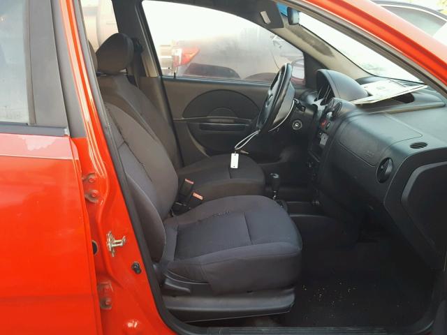 KL1TD56686B636695 - 2006 CHEVROLET AVEO BASE Qırmızı foto 5