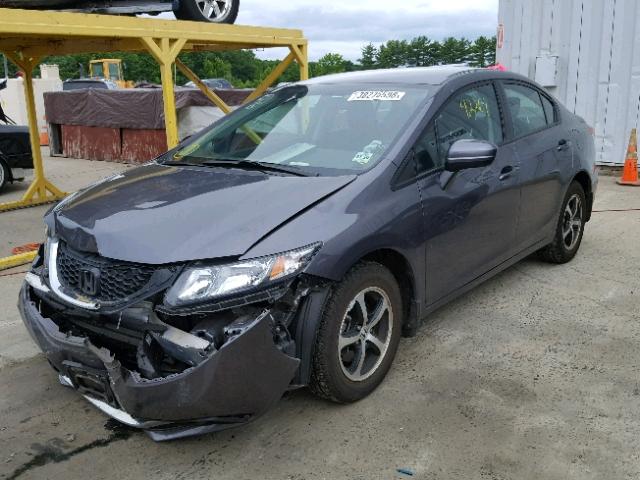 19XFB2F72FE700171 - 2015 HONDA CIVIC SE GRAY photo 2