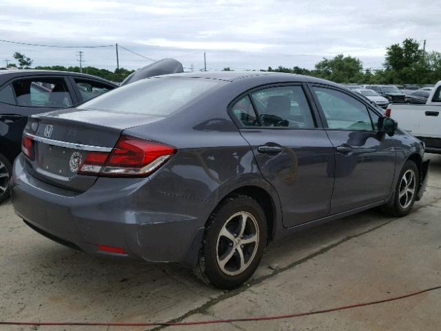 19XFB2F72FE700171 - 2015 HONDA CIVIC SE GRAY photo 4