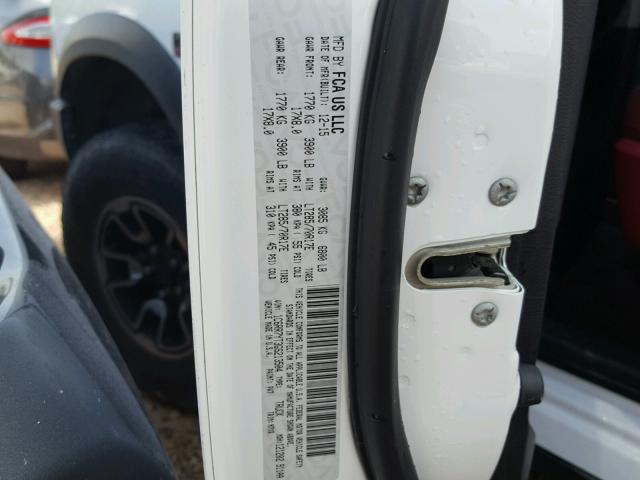 1C6RR7YT3GS213504 - 2016 RAM 1500 REBEL თეთრი ფოტო 10