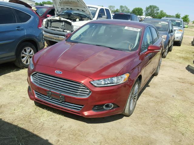 3FA6P0K97ER136950 - 2014 FORD FUSION TIT RED photo 2