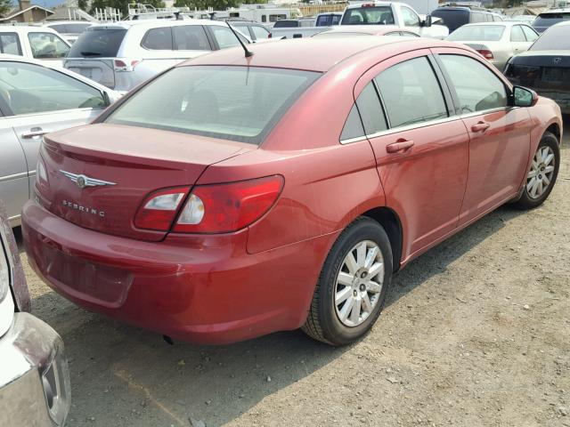 1C3LC46KX7N515223 - 2007 CHRYSLER SEBRING RED photo 4